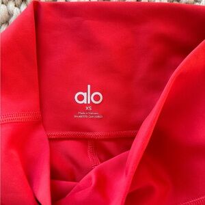 Alo Red Activewear Top XS